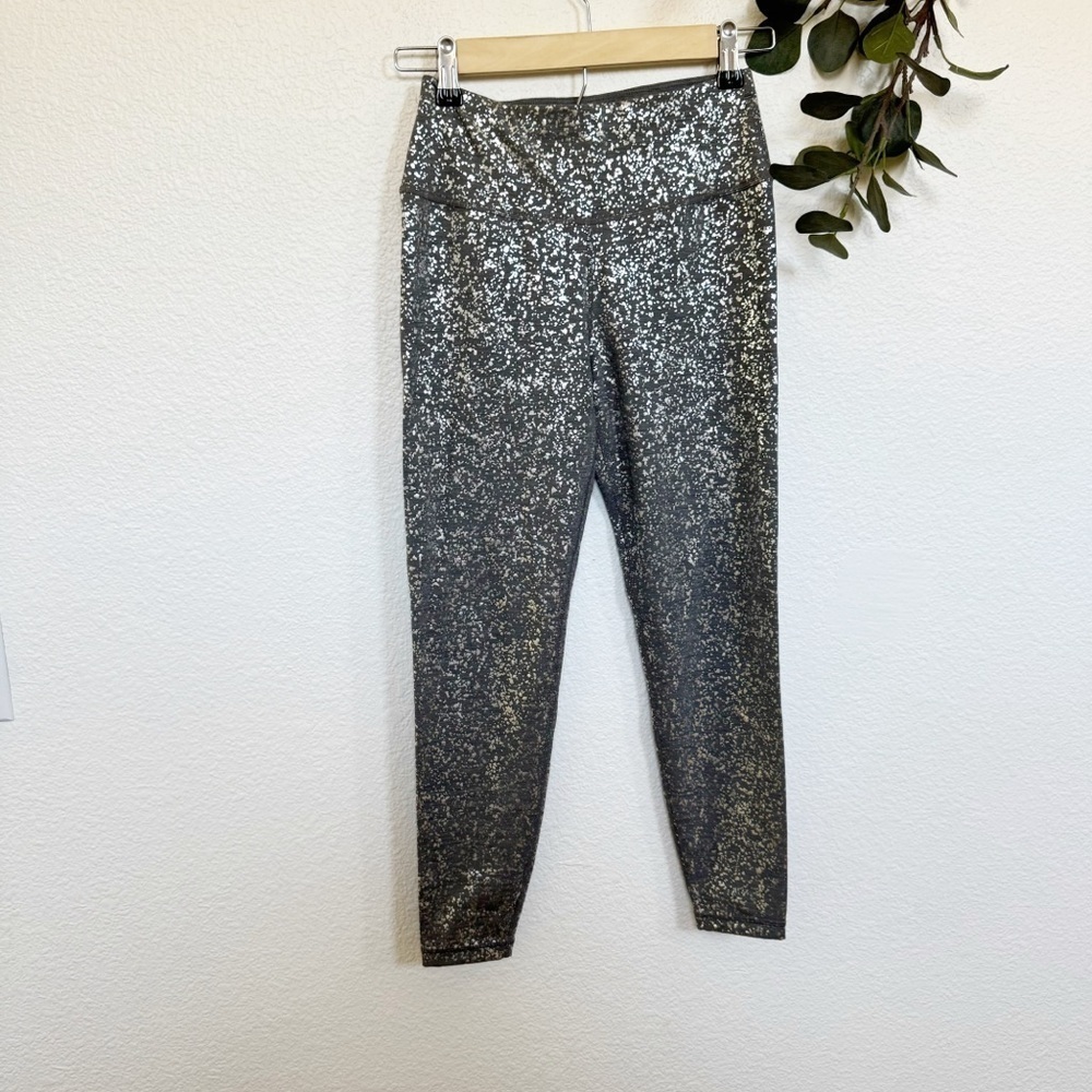 Sweaty Betty-High Rise Goddess 7/8 Metallic Leggings XS